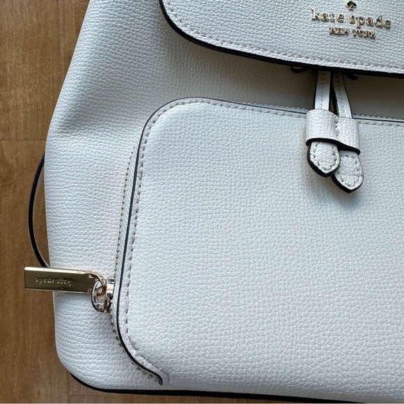 Kate Spade New York Kristi Medium Flap Backpack, White, Women’s Leather Bags main image 11